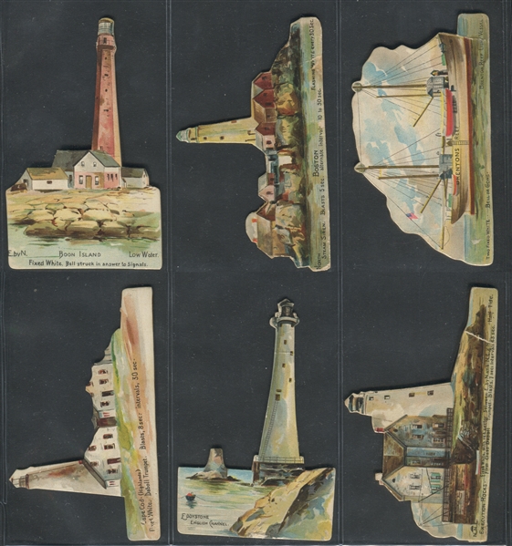 N119 Lighthouses Complete Mixed-Back Set of (25) Cards