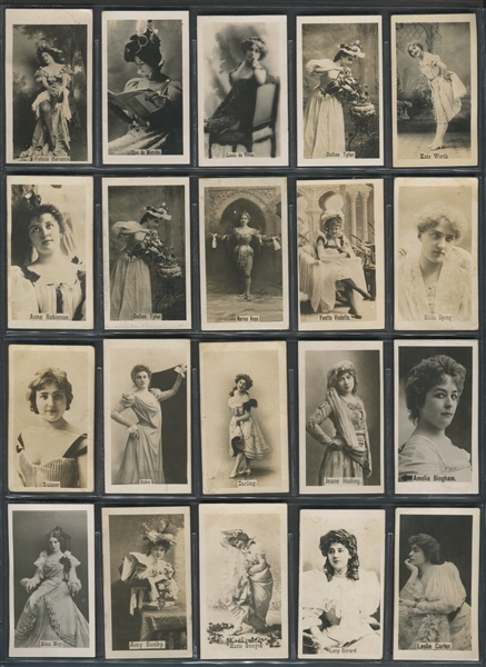 T401-2 American Tobacco Company Actresses (Blue Back) Lot of (52) Cards