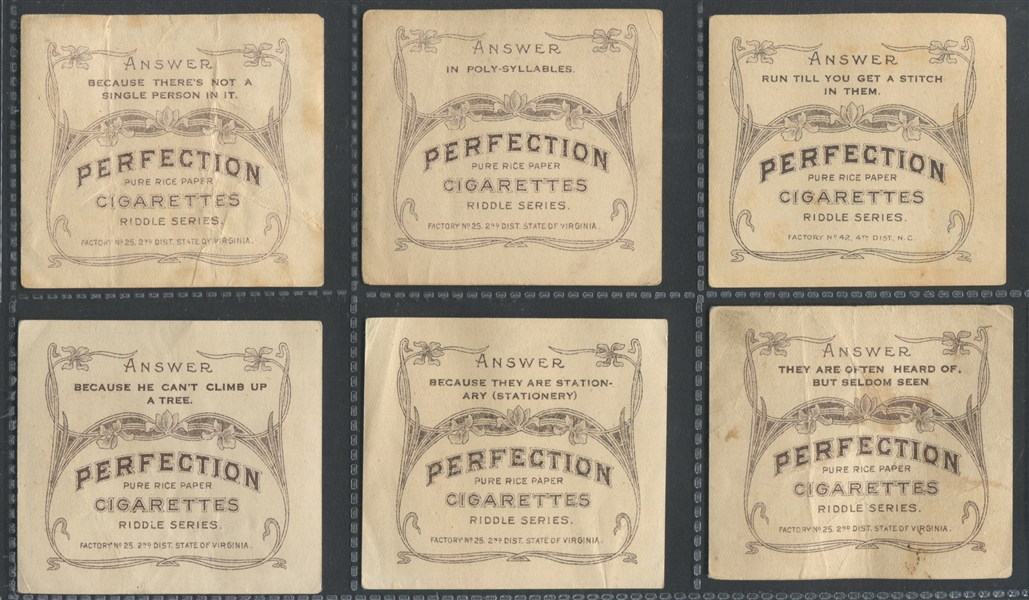 T97 Perfection Cigarettes Riddles Complete Set of (40) Unique Images