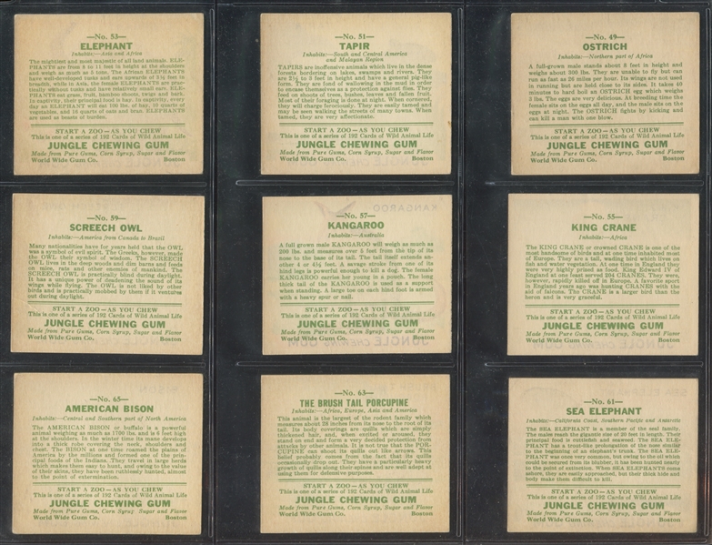 R78 Goudey Gum Jungle Gum Complete High-Grade Set of (48) Cards
