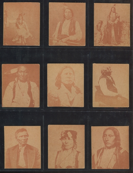 R184-2 Indian Chiefs Strip Card Lot of (18) Cards