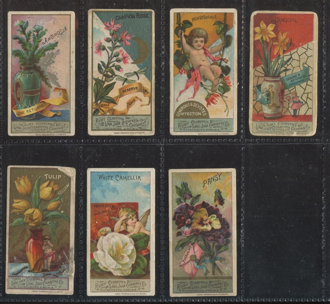 N366 Lone Jack Language of Flowers Lot of (7) Cards