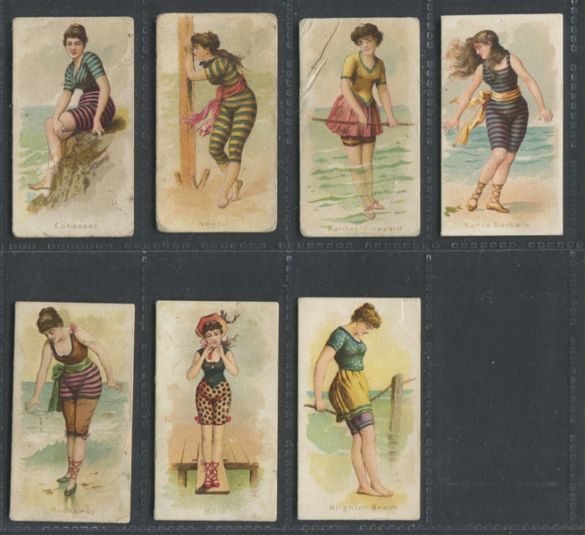 N187 Kimball Tobacco Fancy Bathers Lot of (7) Cards