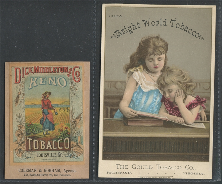 Mixed Lot of (6) Tobacco / Cigar Trade Cards