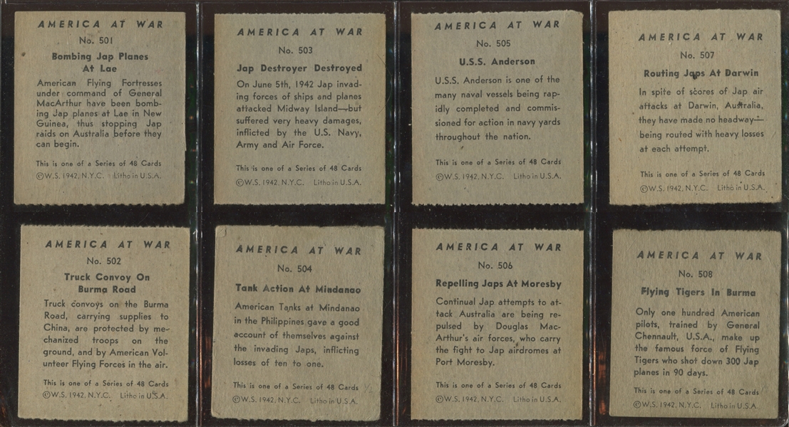 R12 America at War Strip Card Complete Set of (48) Cards