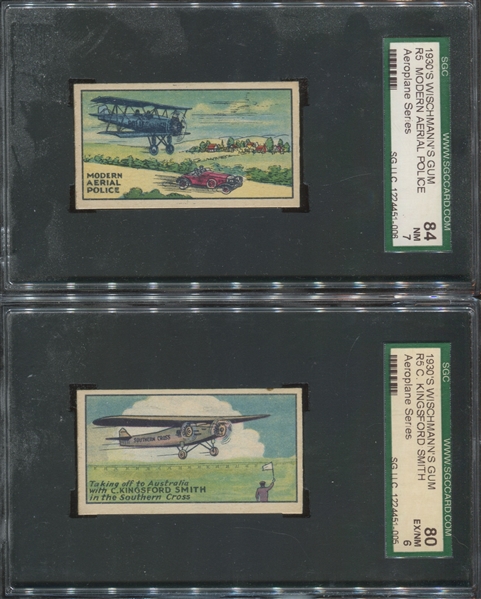 R5 Wischmann's Gum Aeroplane Series Pair of SGC-Graded Cards
