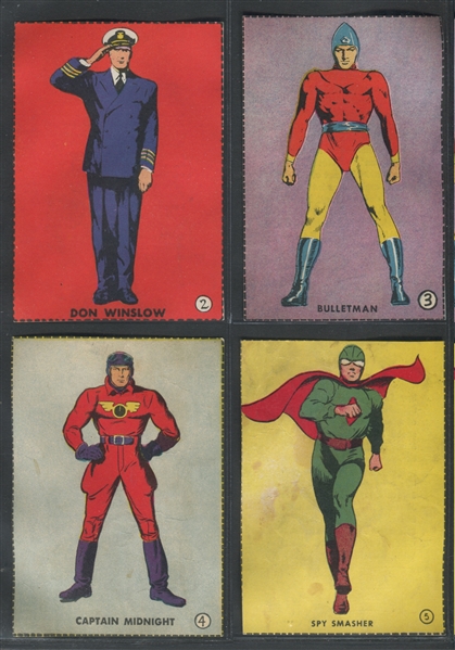 1940's Whiz Comics Lot of (15) Cards