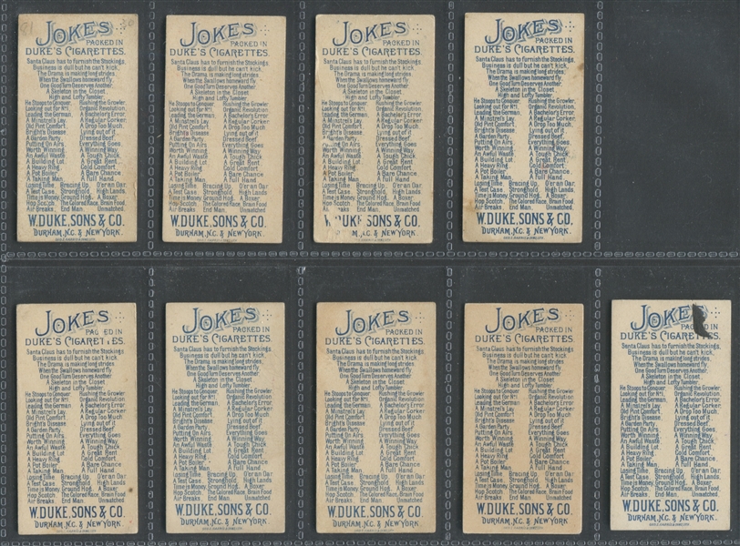 N81 Duke Tobacco Jokes Near Complete Set (46/50) Cards
