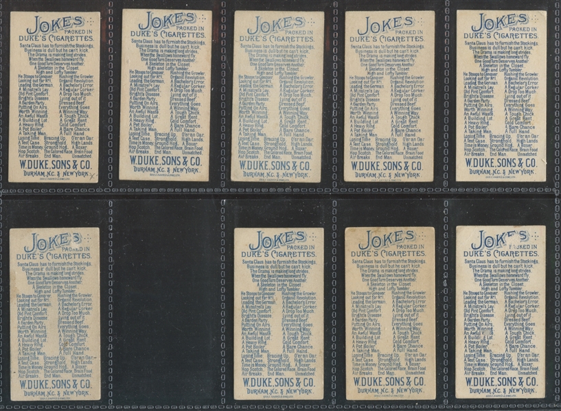 N81 Duke Tobacco Jokes Near Complete Set (46/50) Cards