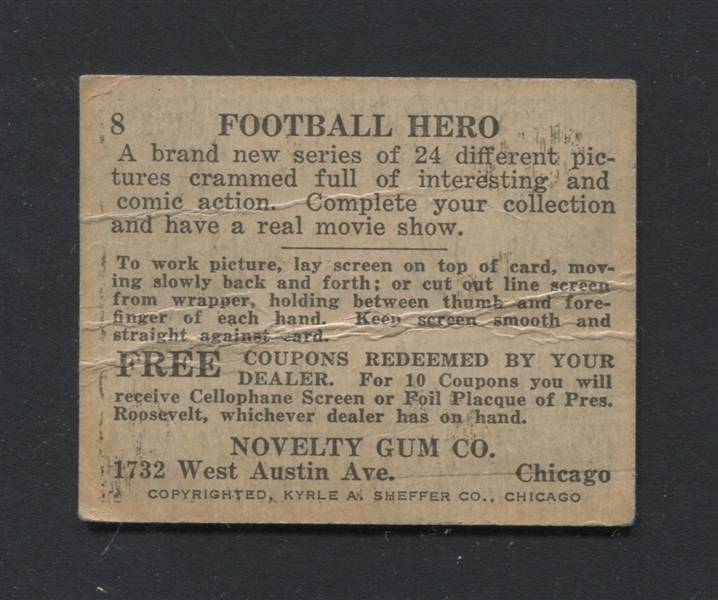 R103 Novelty Gum Action Pictures #8 Football Hero