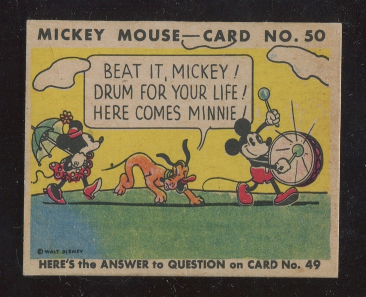 V303 O-Pee-Chee Mickey Mouse #50 Beat it Mickey High Grade Type Card