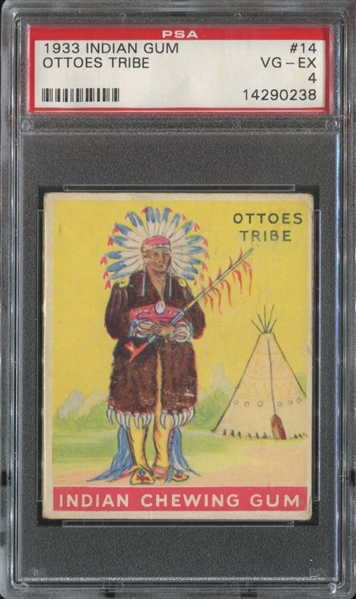 R73 Goudey Indian Gum #14 Ottoes Tribe (Series of 24) PSA4 VG-EX