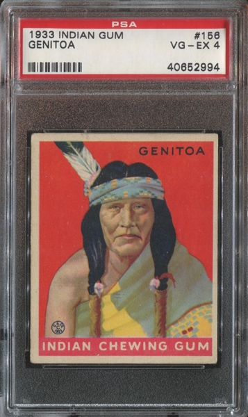 R73 Goudey Indian Gum #156 Genitoa Series of 288 PSA4 VG-EX