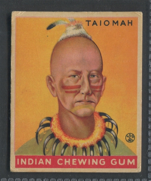 R73 Goudey Indian Gum Lot of #208 Taiomah Series of 288