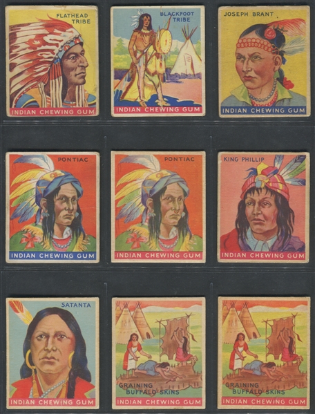 R73 Goudey Indian Gum Mixed Lot of (13) Cards