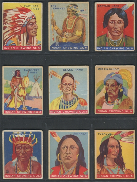 R73 Goudey Indian Gum Lot of (15) Mixed Series with S288