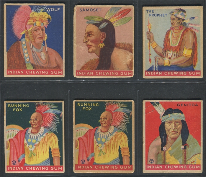 R73 Goudey Indian Gum Lot of (15) Mixed Series with S288