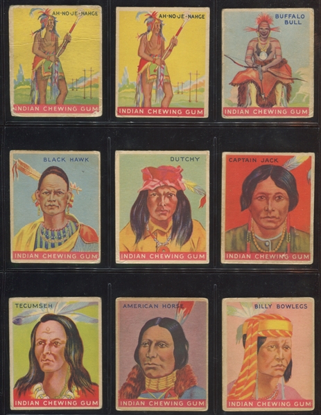 R73 Goudey Indian Gum Lot of (21) Cards