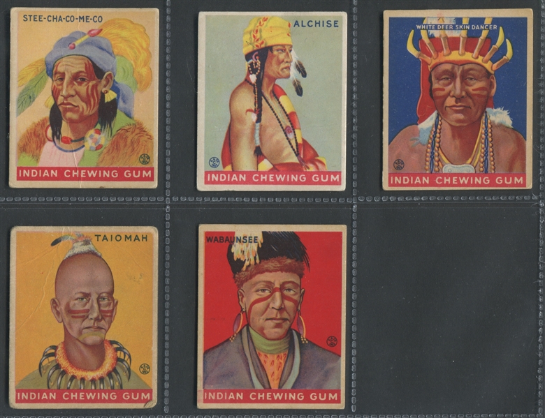 R73 Goudey Indian Gum Lot of (11) Series of 48 Cards