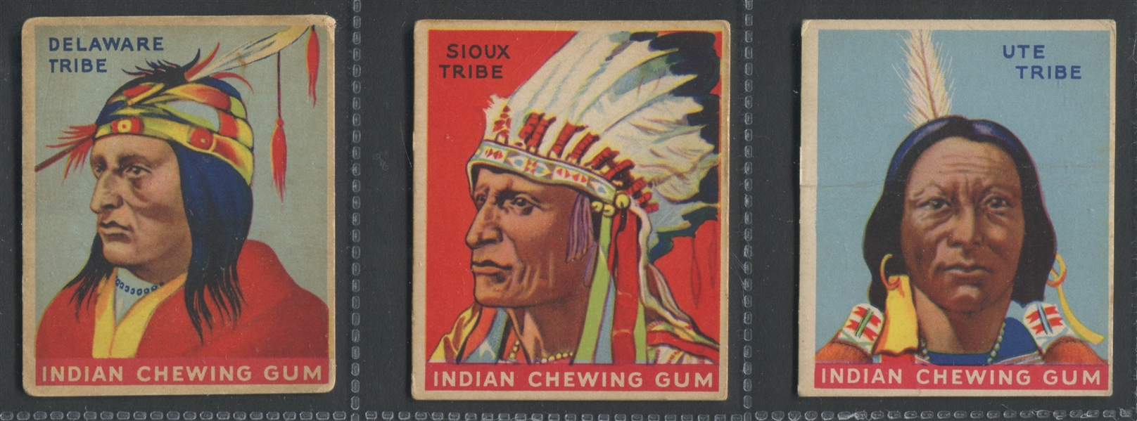 R73 Goudey Indian Gum Lot of (3) Series of 48 Cards