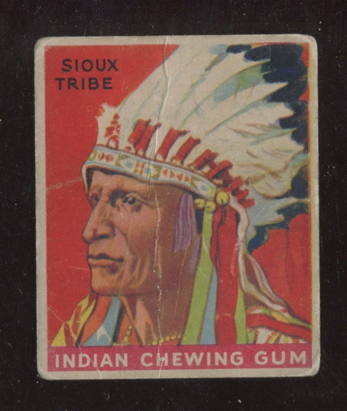 R73 Goudey Indian Gum #120 Sioux Tribe Series of 288