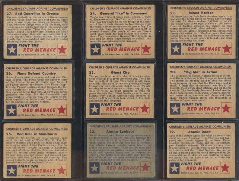 1951 Bowman Red Menace Complete Set of (48) Cards With Extra #47 Mao