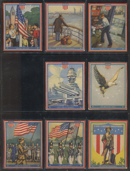 R50 Goudey First Column Defenders Near Set of (19/24) Cards with Wrapper