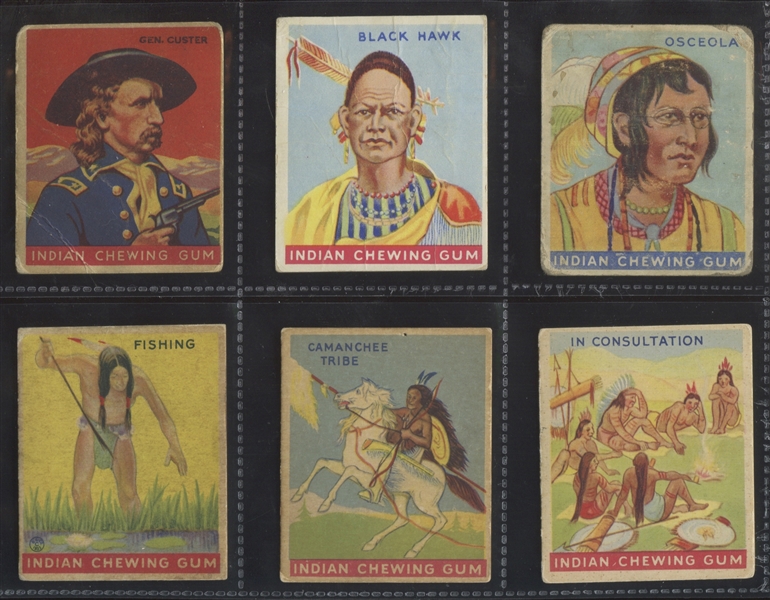 R73 Goudey Indian Gum Lot of (10) Mixed Cards