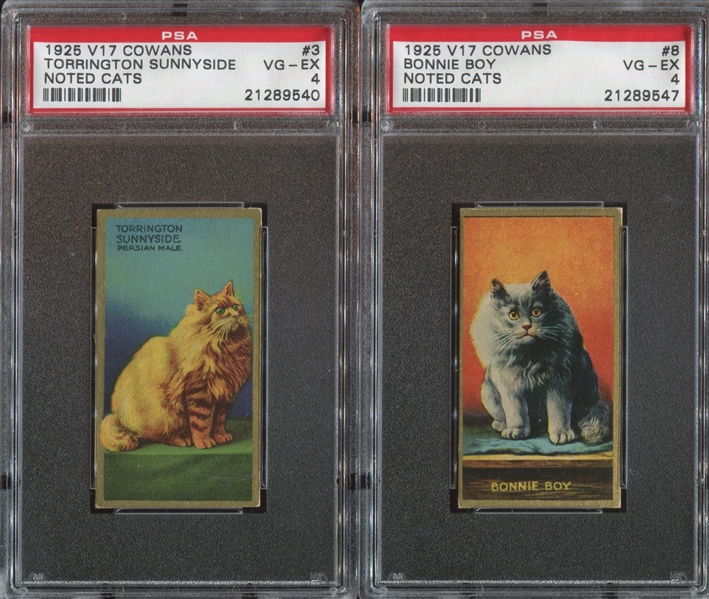 V17 Cowan's Noted Cats Lot of (4) PSA4-Graded Cards