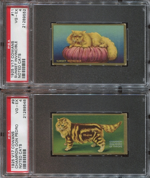 V17 Cowan's Noted Cats Lot of (4) PSA4-Graded Cards