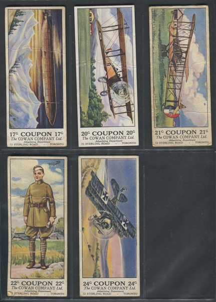 V1 Cowan's Airships Lot of (11) Cards With Coupons
