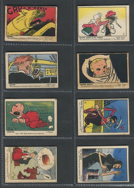 V339-3 Parkhurst Color Comic Cards Lot of (16) With Mixed Backs