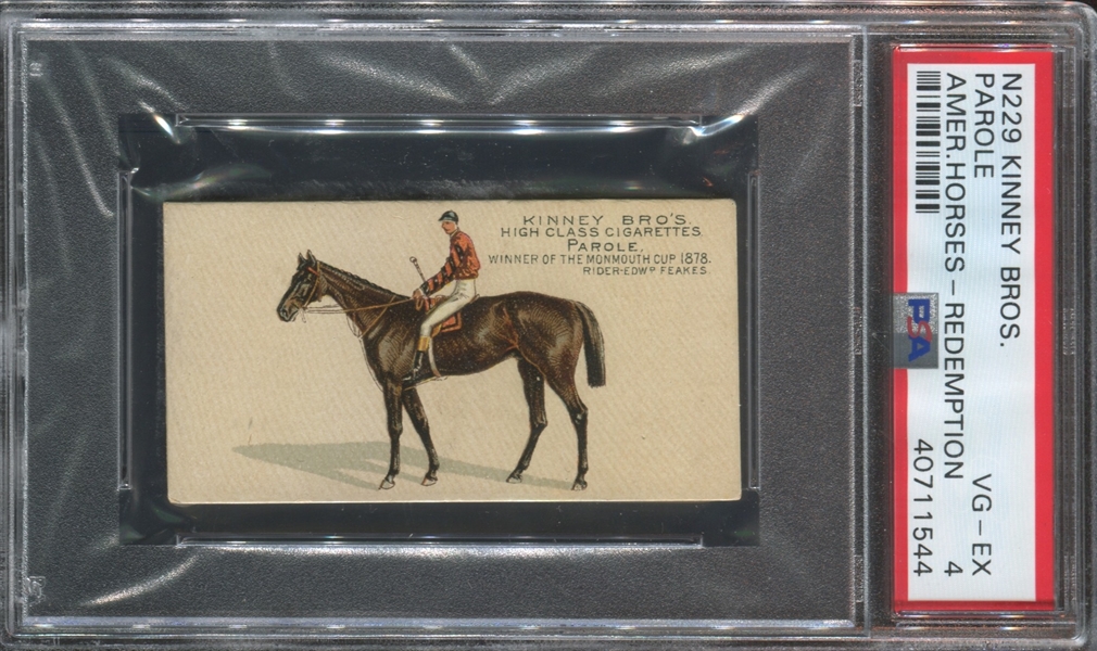 N229 Kinney American Horses (Redemption Back) Lot of (2) PSA-Graded Cards