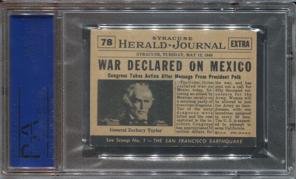 1954 Topps Scoop #78 War With Mexico PSA7 NM