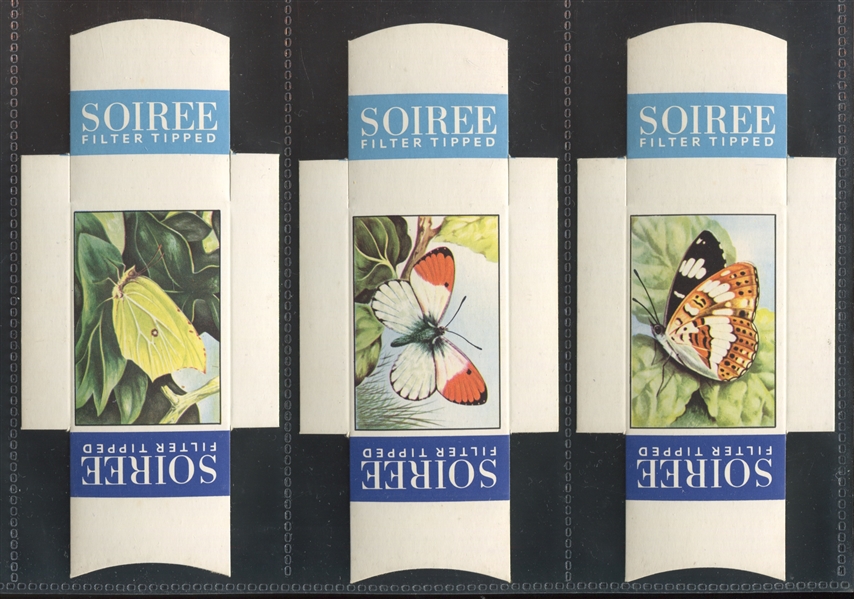 1930's Soiree Cigarettes (Mauritius) Complete Set of (48) Butterfly Inner Slide Trays