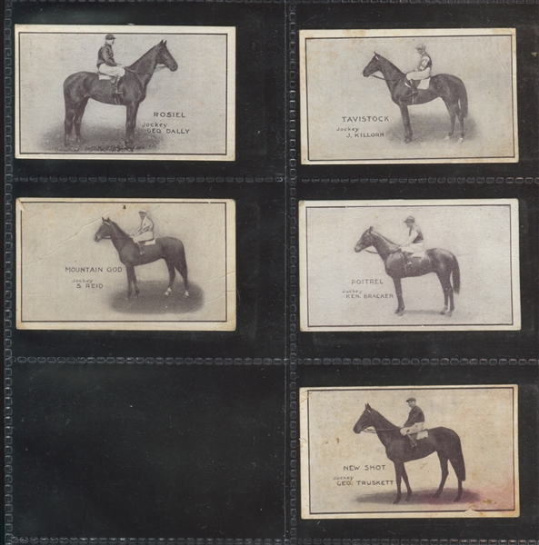 Thorpe's Confectionery (Australia) Jockey's Lot of (5) Cards