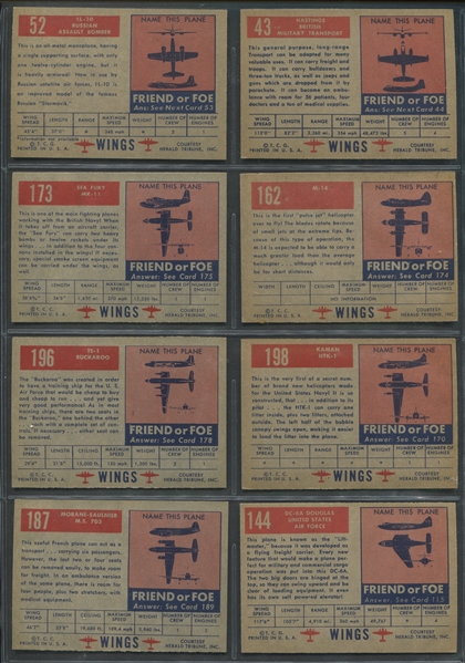1952 Topps Wings Higher Grade Lot of (29) Cards