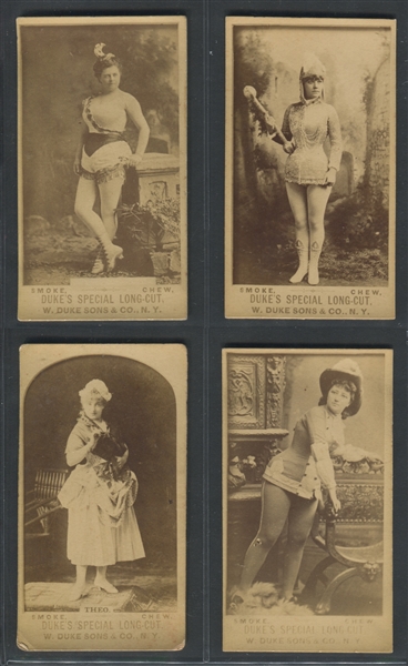 N151 Duke's Special Long Cut Actresses and Celebrities Lot of (8) Cards