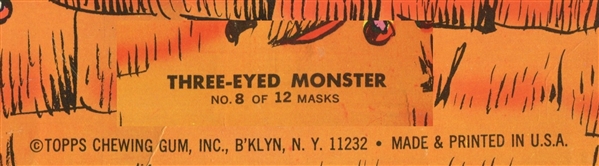 1960's Topps Mask Test Issue Card