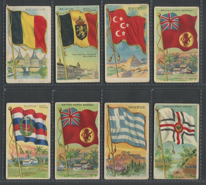 T59 Flags Tough Backs Lot of (8) Cards