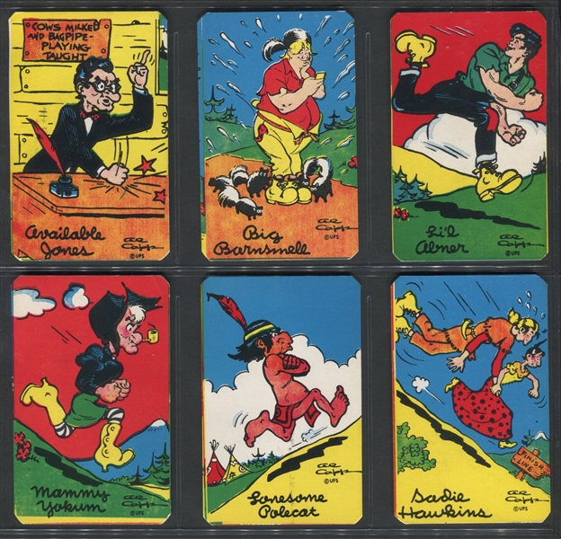 1940's Comic Trader Lil' Abner (NY Mirror Back) Lot of (11) Cards