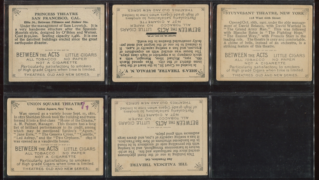 T108 Between the Acts Theaters Old and New Complete Set of (50) Cards