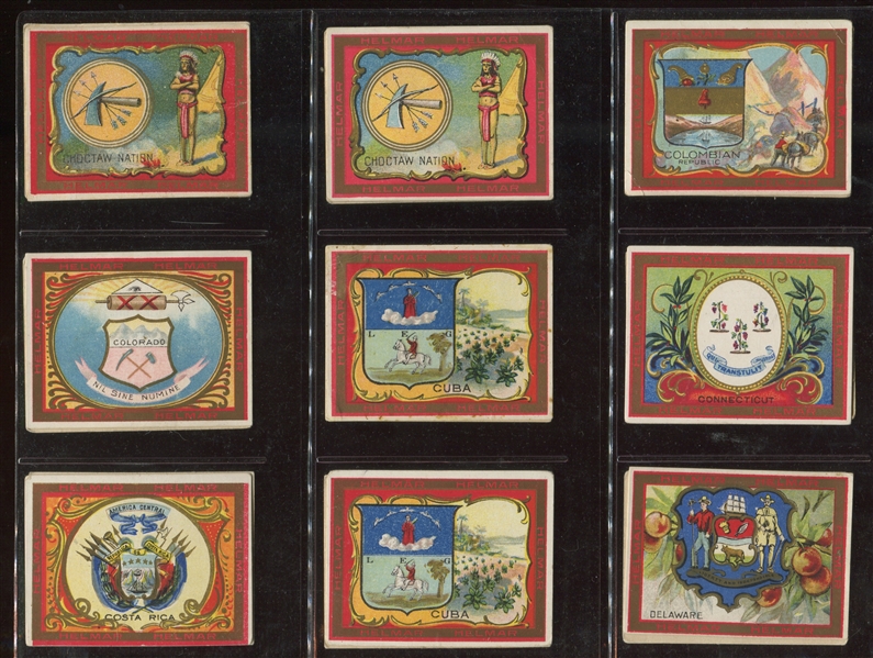 T107 Helmar Seals of the U.S. States and Countries Complete Set of (150) Cards
