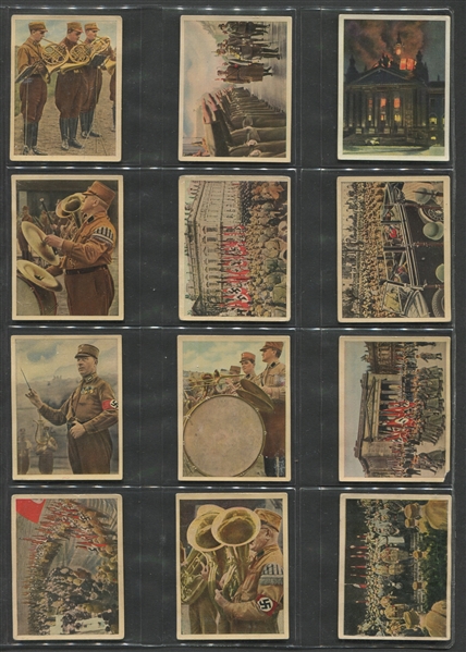 1930's Salem and Constantin Cigarrette Cards with Nazi and Hitler Images Lot of (56) Cards