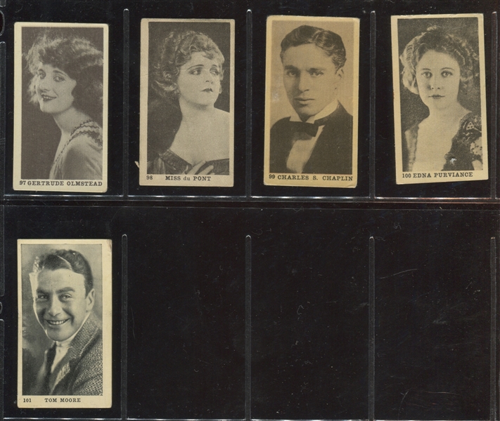 T85 Stroller's Tobacco Movie Stars Complete Low Series Set of (100) Cards Plus Variation