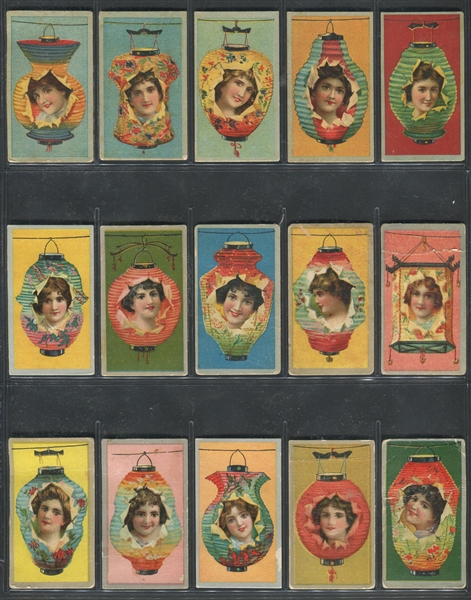 T440-8 British American Tobacco Lantern Girls Near Set (19/25) Cards