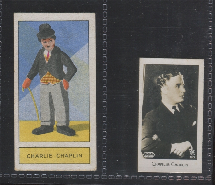 Interesting Pair of Charlie Chaplin 1920's British Cards