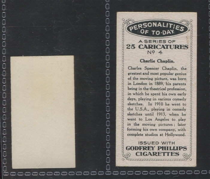 Interesting Pair of Charlie Chaplin 1920's British Cards