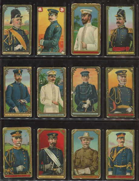 T80 Military Series Complete Set of (50) Cards with (10) TOUGH Uzit, Old Mill and Lenox Backs