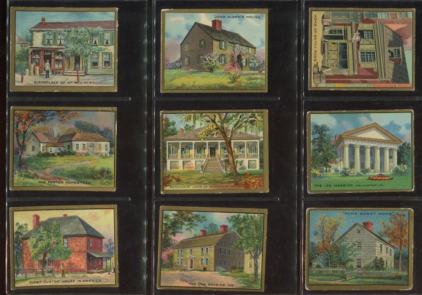 T69 Helmar Historic Homes Complete Set of (50) Cards